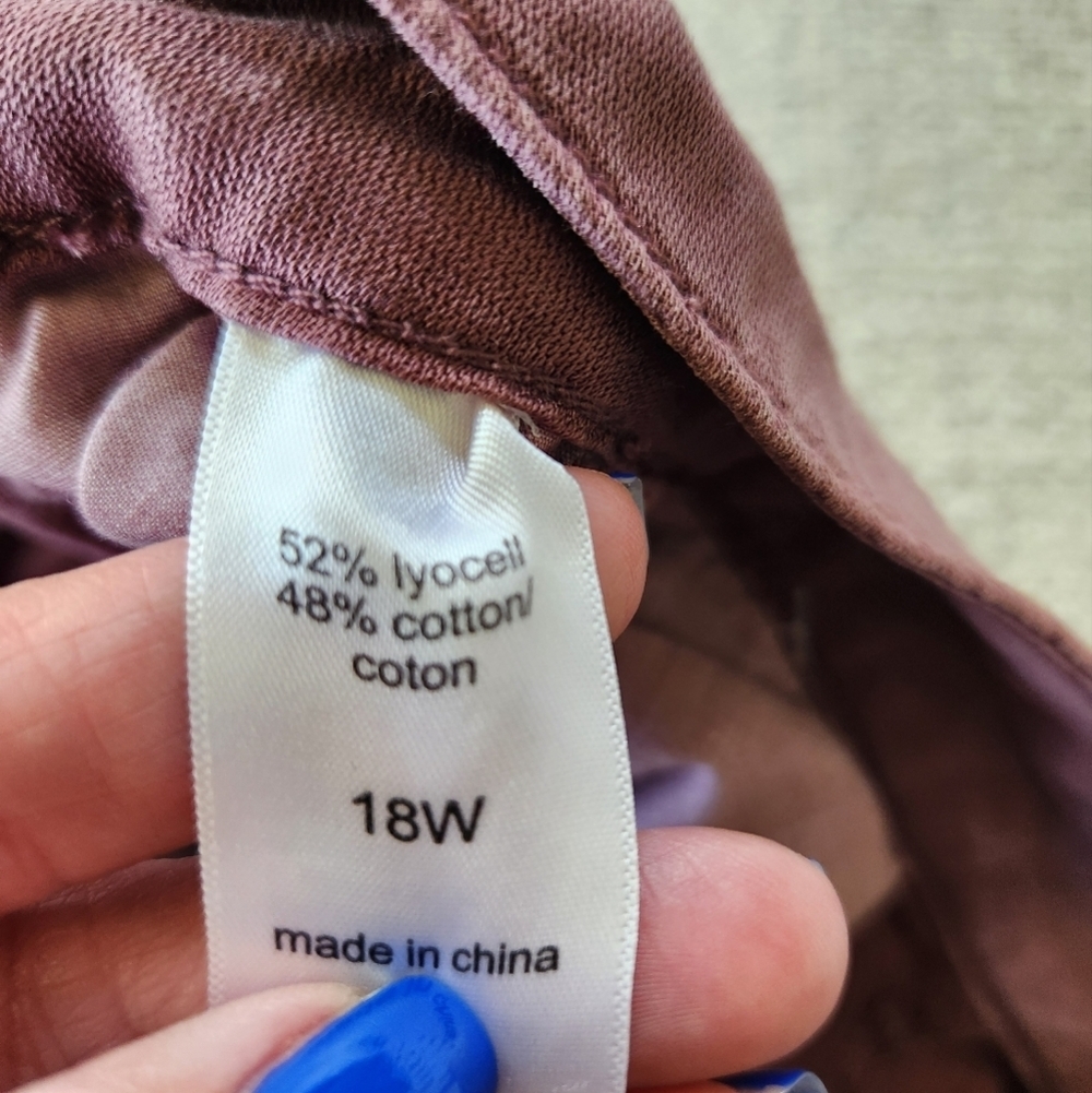 Maurices Shorts Womens 18W Plus Mauve Purple 5" Inseam Mid Rise New - Picture 4 of 7